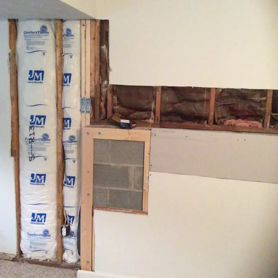 Wall insulation replacement during Structural Drying in Elk River
